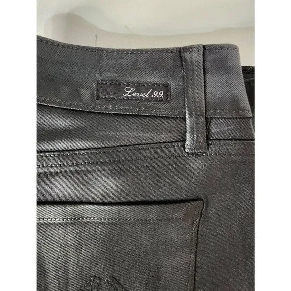 Level 99 Women Forever Black Denim Pants High Rise Skinny Jeans size 28/6 - Picture 9 of 10